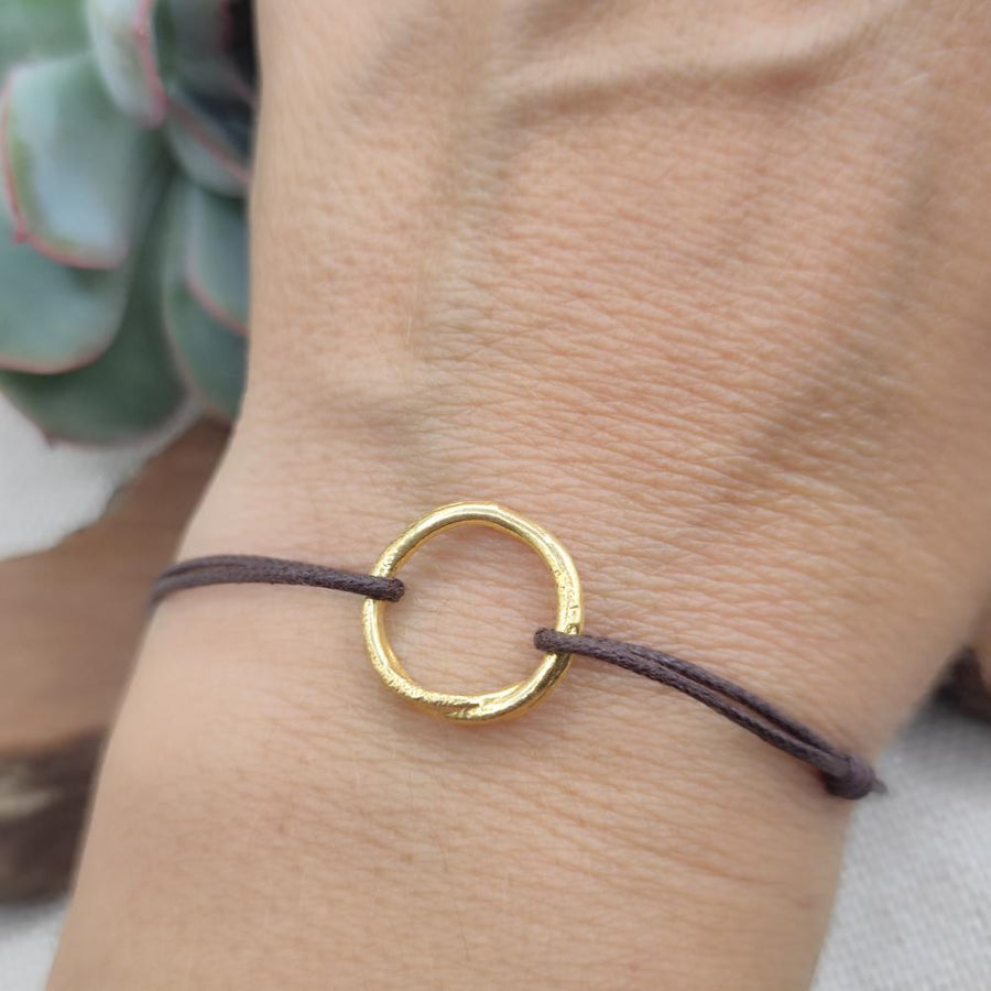 Il cerchio della vita - Bracciale - Collana - Cavigliera ottone dorato