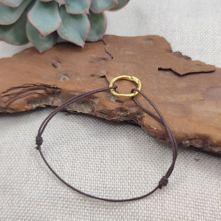 Il cerchio della vita - Bracciale - Collana - Cavigliera ottone dorato
