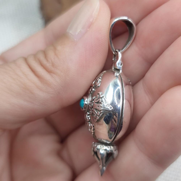Ciondolo apribile in argento 925 con pietra - KAINFULIA