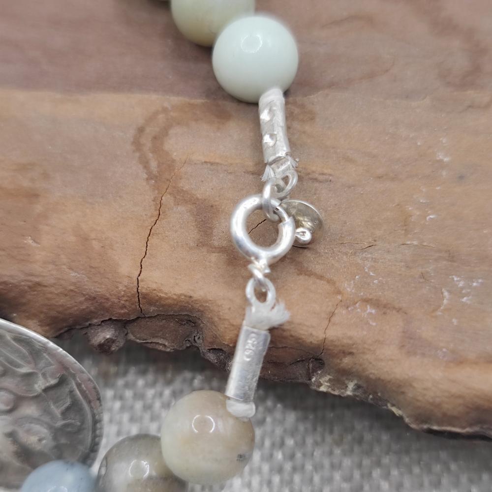 Collana artigianale acquamarina in argento 925 - NARMADA