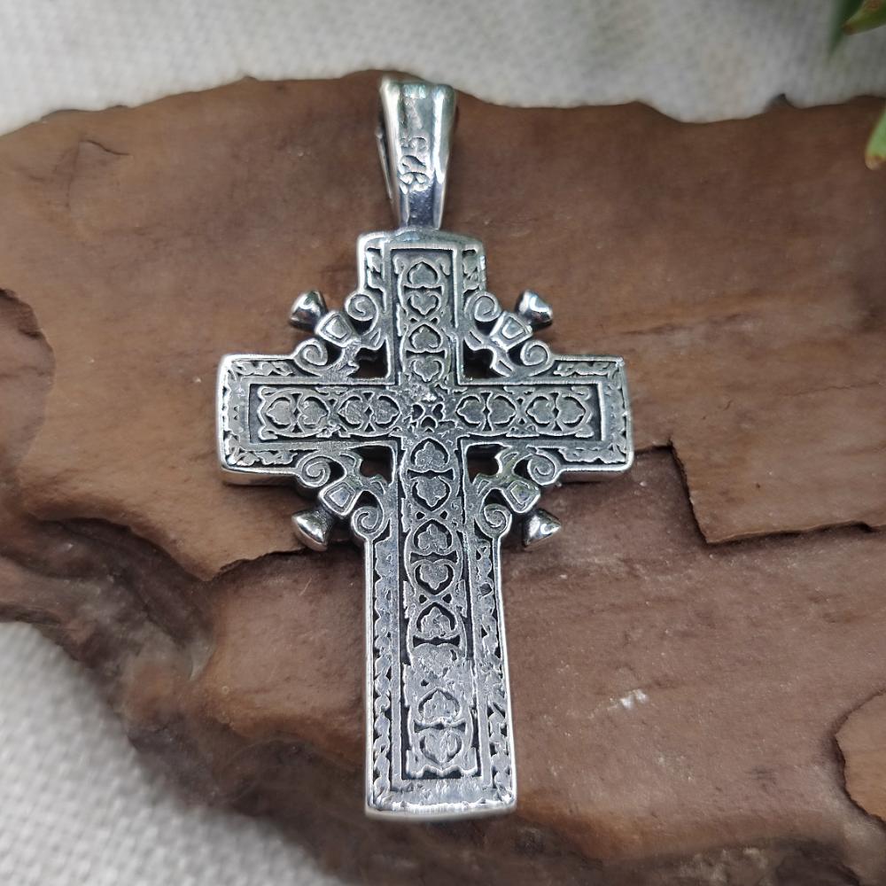 Ciondolo croce ortodossa in argento 925 - NUKE