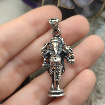 Ciondolo etnico in argento 925 Ganesh - ISHVARA