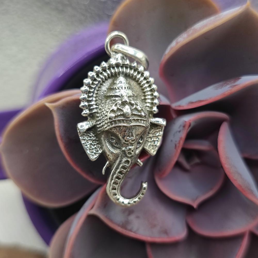 Ciondolo etnico in argento 925 Ganesh - MALINI