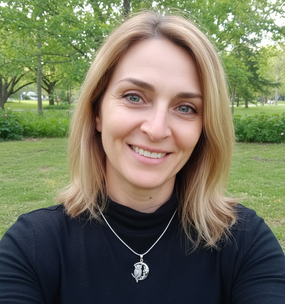 Ciondolo in argento 925 luna e gufo - RAMAGUNDAM