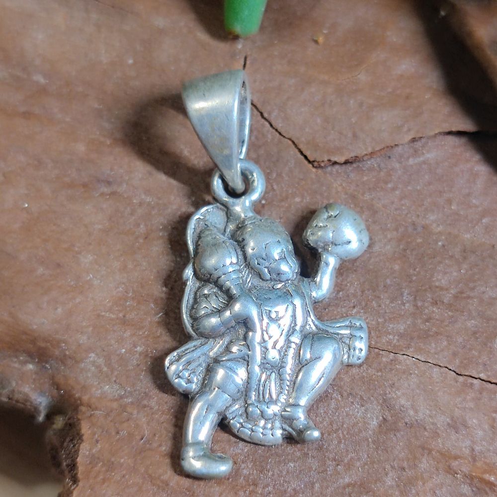 Ciondolo in argento 925 con divinità Hanuman - MANBAZAR