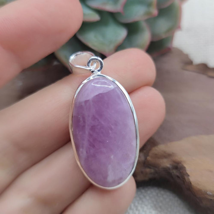 Ciondolo ovale in argento 925 Kunzite - SALUR
