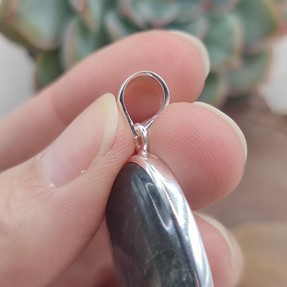 Ciondolo ovale in argento 925 labradorite - SECUNDERABAD