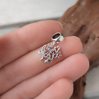 Ciondolo artigianale in argento 925 - LOVE LOVE LOVE
