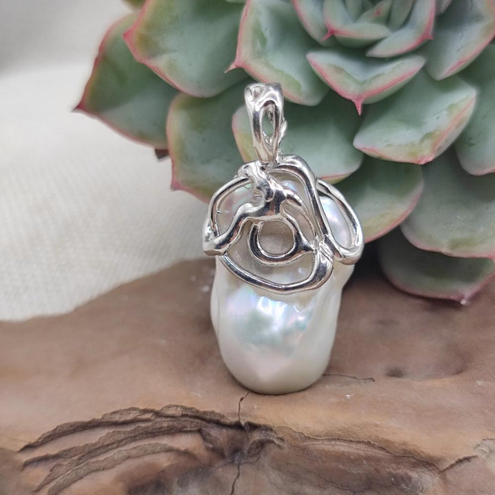 Ciondolo artigianale in argento 925 perla - RAMACHANDRA