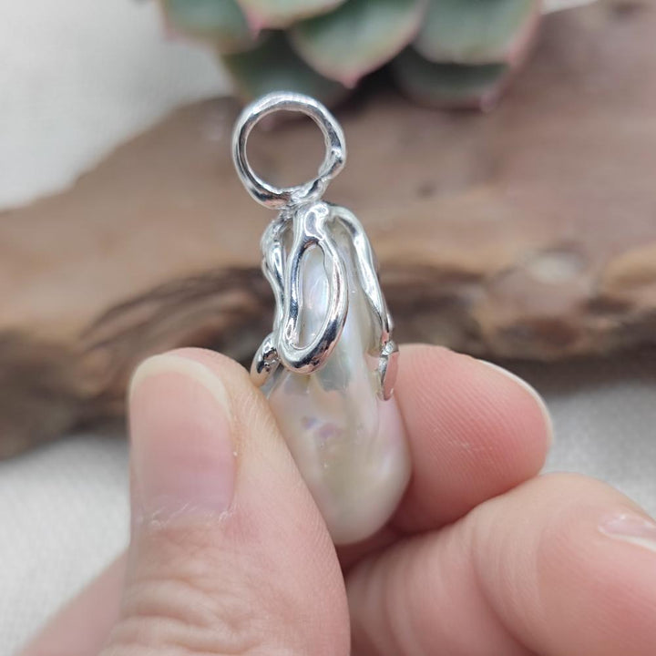 Ciondolo artigianale in argento 925 perla - RAMACHANDRA