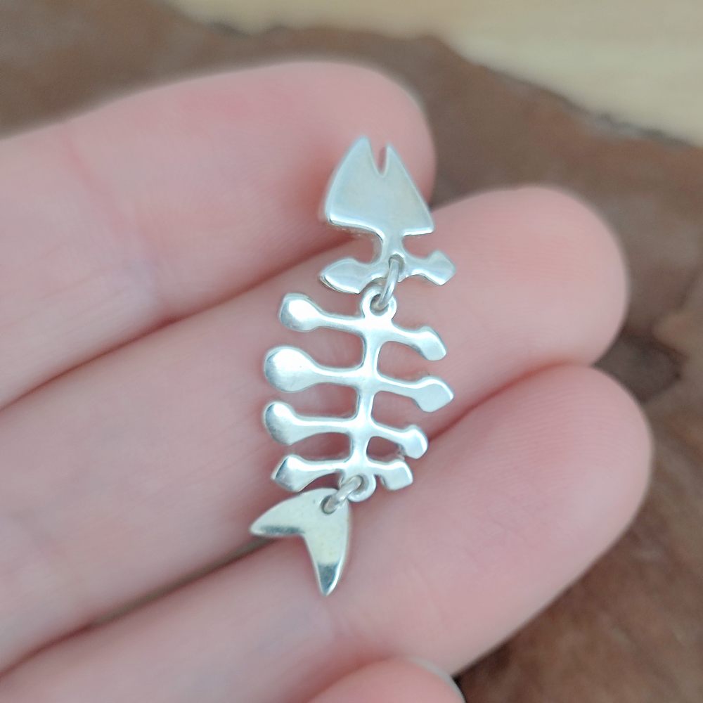 Ciondolo in argento con lisca di pesce - KOIRA