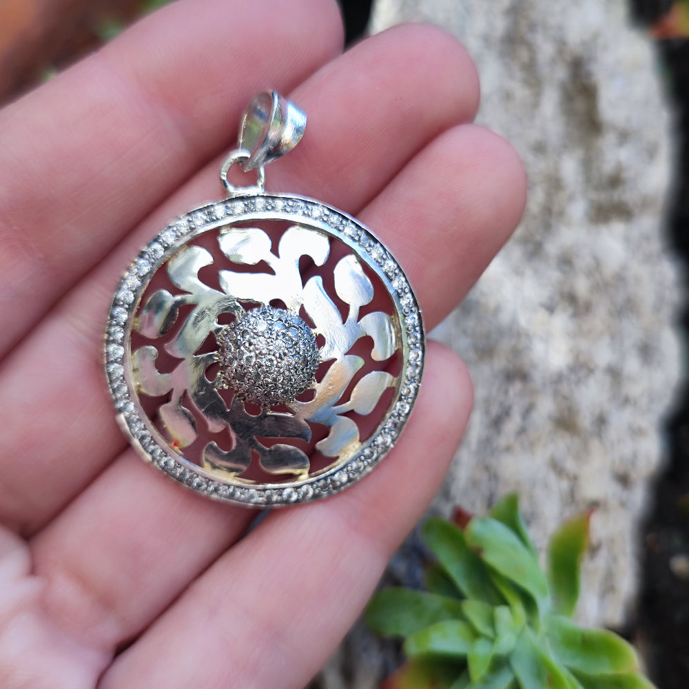 Ciondolo in argento 925 con zirconi - RAMPURWA