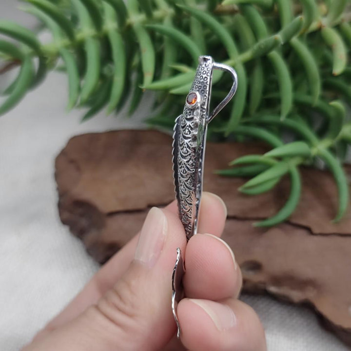 Ciondolo carpa KOI in argento 925 con pietra - BATALANA