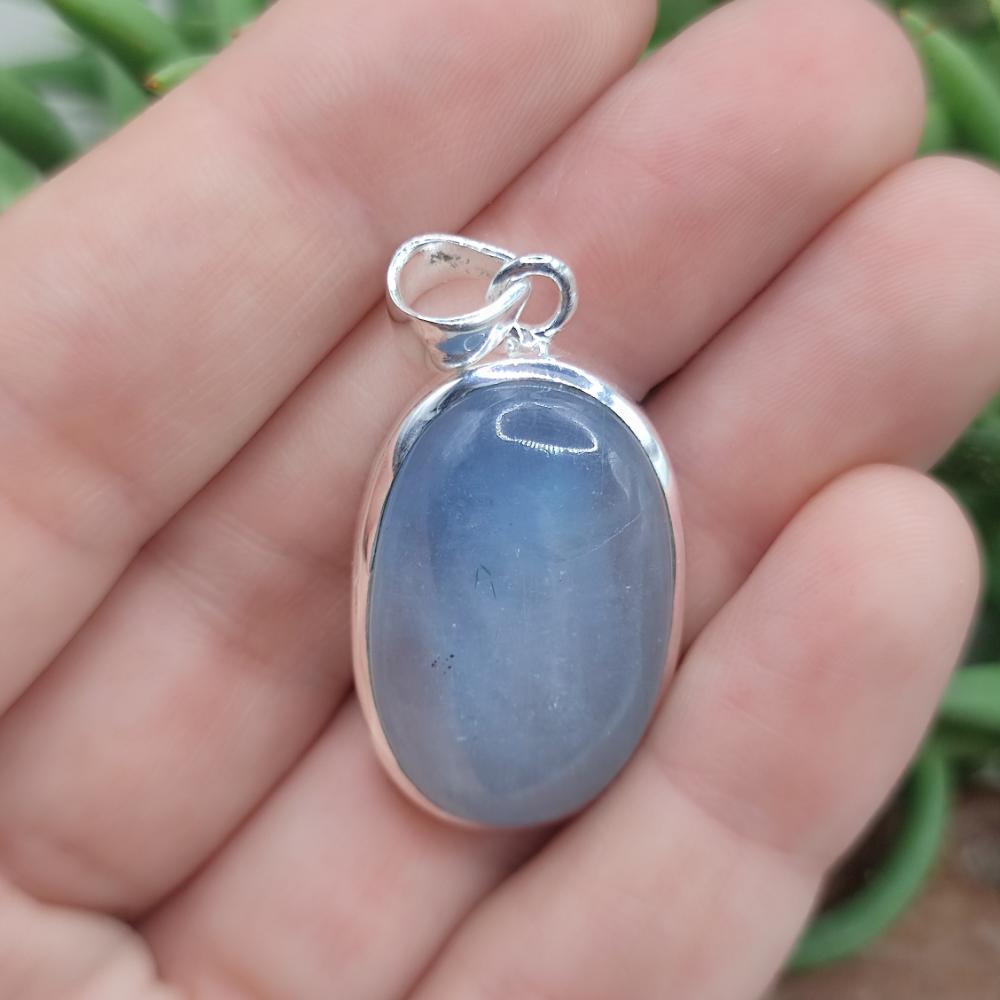 Ciondolo ovale in argento 925 con pietra - KIRWIL