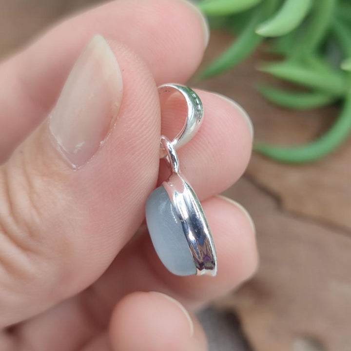 Ciondolo ovale in argento 925 con pietra - KISKA