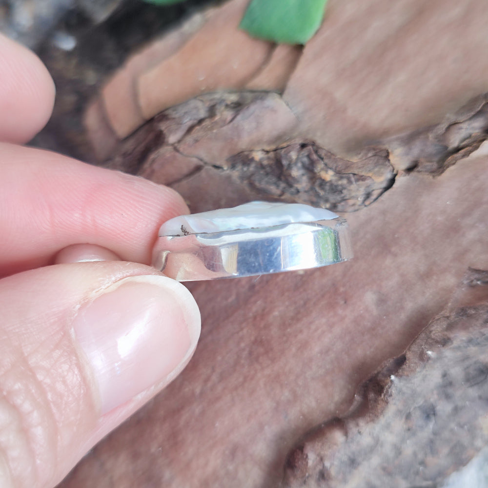 Ciondolo etnico in argento 925 con perla - KOTTAYAM