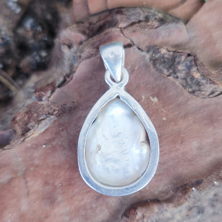 Ciondolo etnico in argento 925 con perla - KOTTAYAM