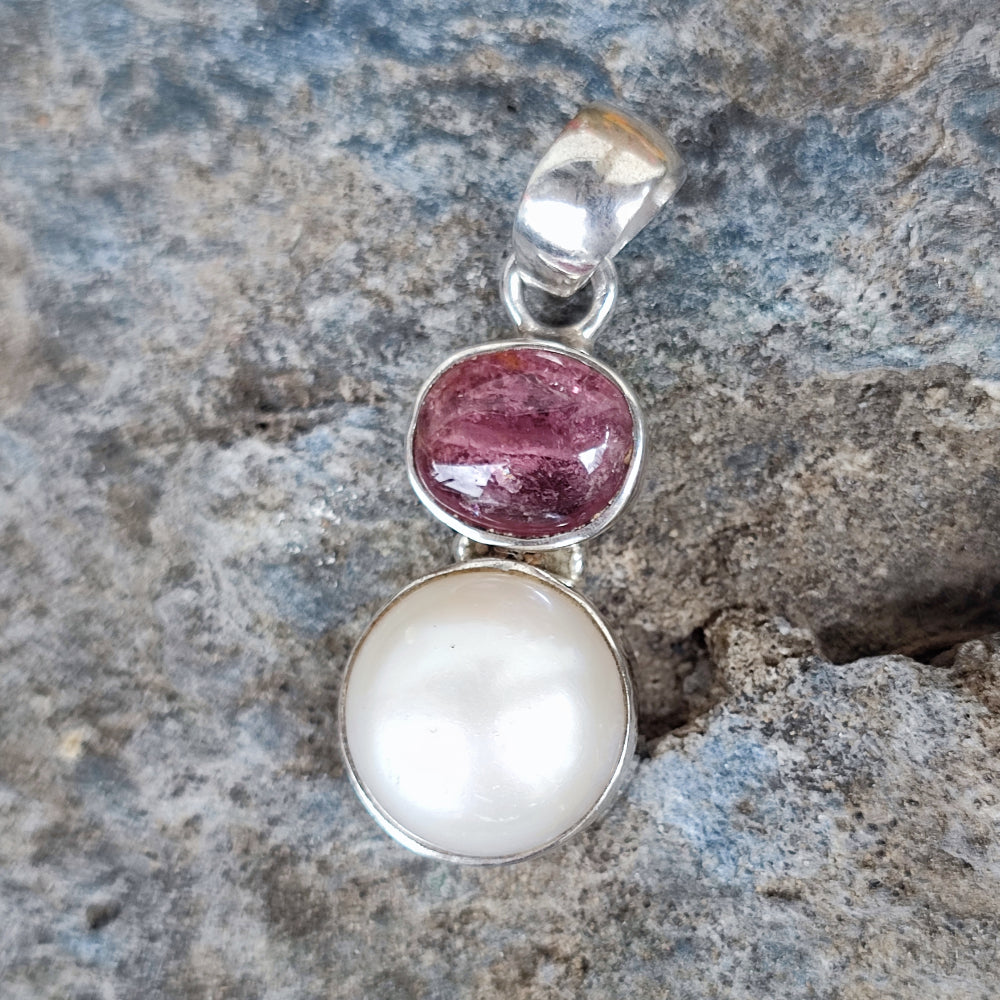 Ciondolo etnico in argento 925 con perla - ORDI