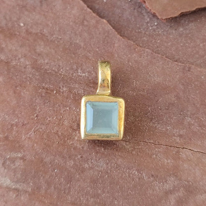 Ciondolo dado in argento 925 con pietra - SEDAWA