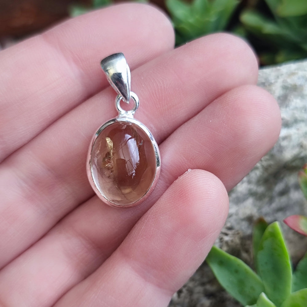 Ciondolo etnico in argento 925 con pietra - SHELI