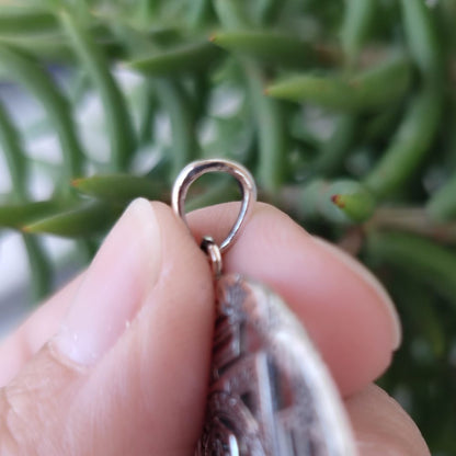Ciondolo etnico in argento 925 con pietra - SONAKAIA