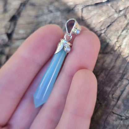 Ciondolo etnico in argento 925 con pietra - VIRUL
