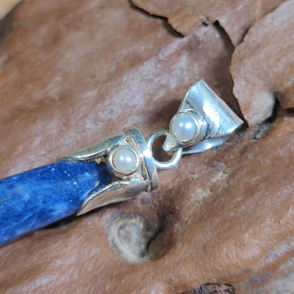 Ciondolo etnico in argento 925 con pietra - VIRUL