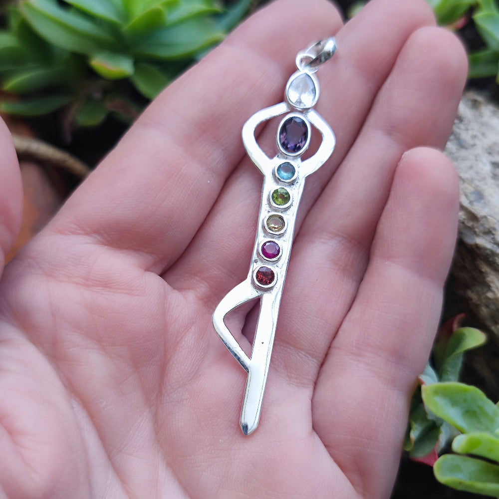 Ciondolo etnico in argento 925 con chakra - ASALDARI