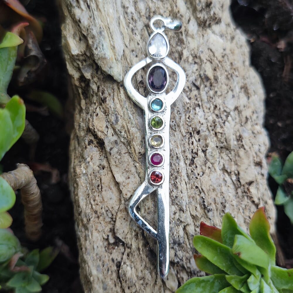 Ciondolo etnico in argento 925 con chakra - ASALDARI