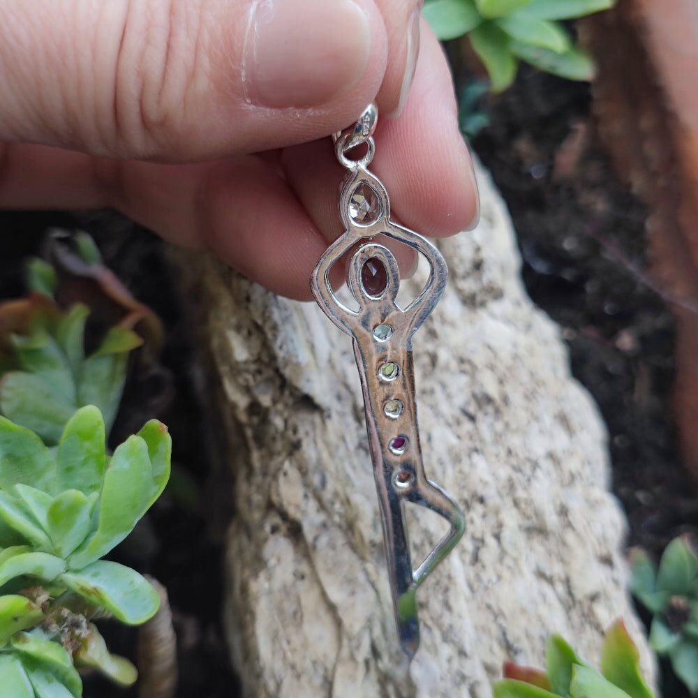 Ciondolo etnico in argento 925 con chakra - ASALDARI