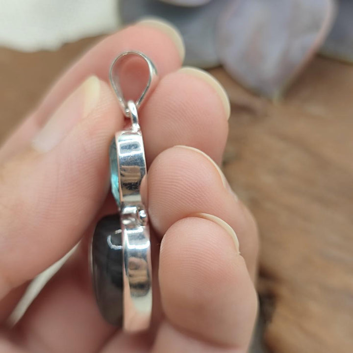 Ciondolo etnico in argento 925 con pietra - TARWA!