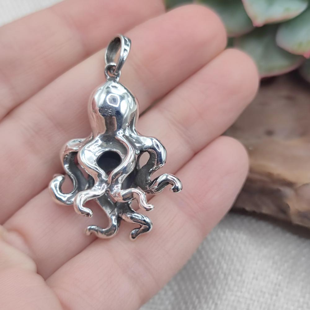 Ciondolo artigianale con polpo argento 925 - PRODDATUR