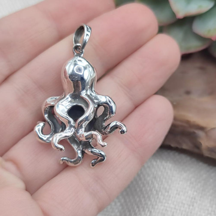 Ciondolo artigianale con polpo argento 925 - PRODDATUR