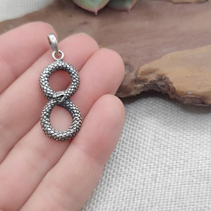 Ciondolo serpente in argento 925 - PHALNA