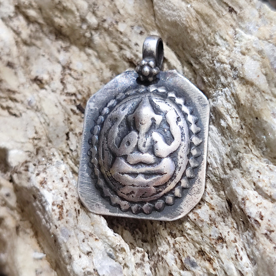Ciondolo in argento antico con Ganesh - BHIAR