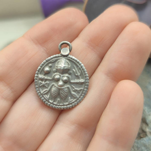 Ciondolo etnico in argento antico Shiva - CHANDPOLE