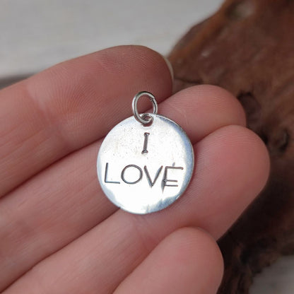 Ciondolo artigianale in argento 925 - AMOUR