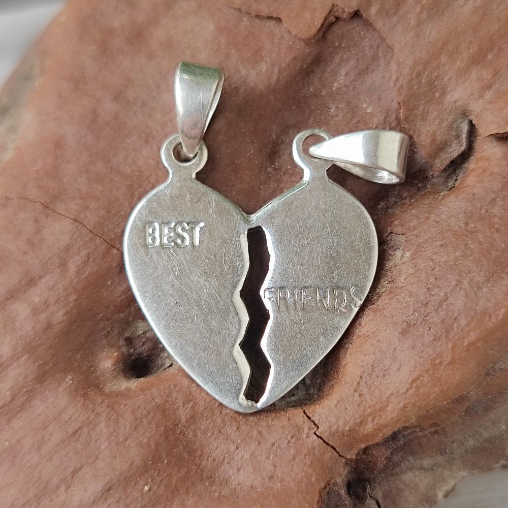 Ciondolo a forma di cuore in argento 925 - BEST FRIENDS