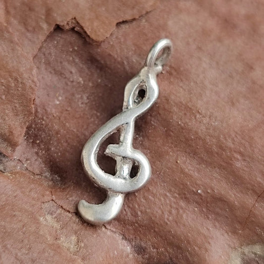 Ciondolo artigianale in argento 925 - CHIAVE DI VIOLINO