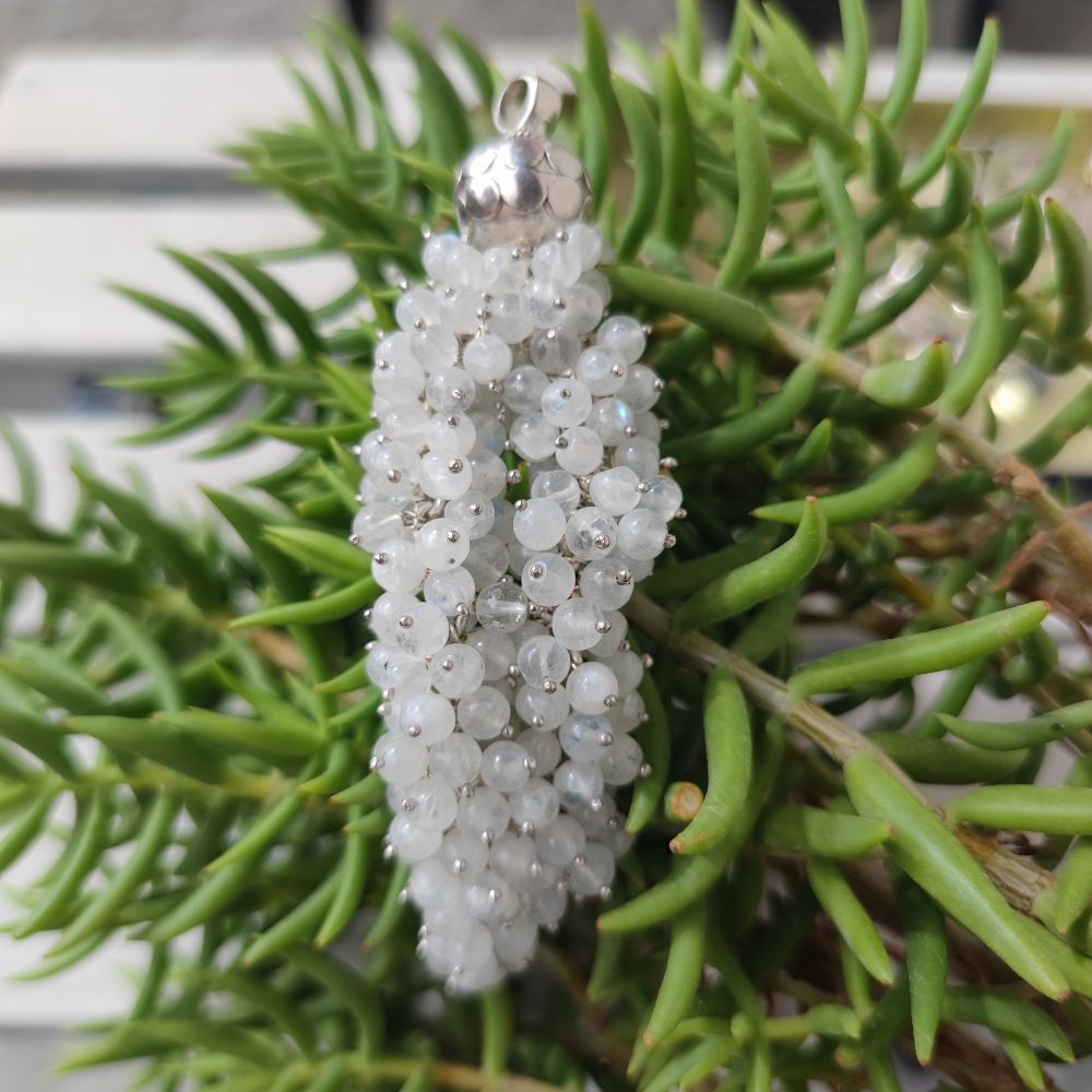 Ciondolo etnico in argento 925 con pietra - KHALARI