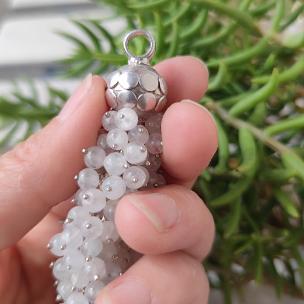 Ciondolo etnico in argento 925 con pietra - KHALARI