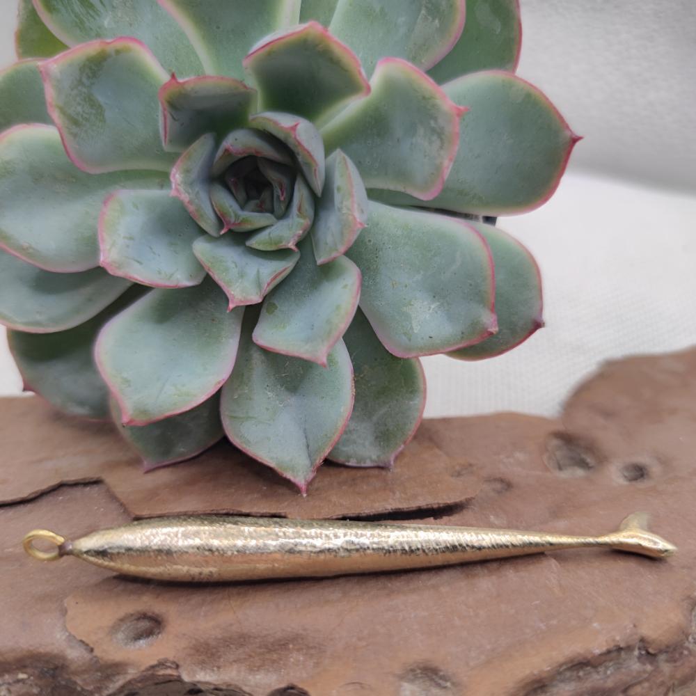 Ciondolo artigianale in bronzo pesce - SAKANA