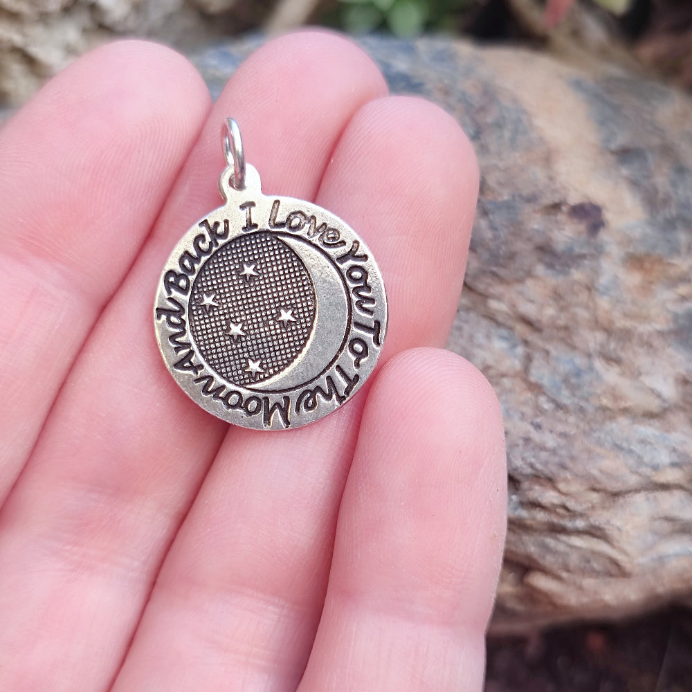 Ciondolo artigianale in argento 925 - I LOVE YOU