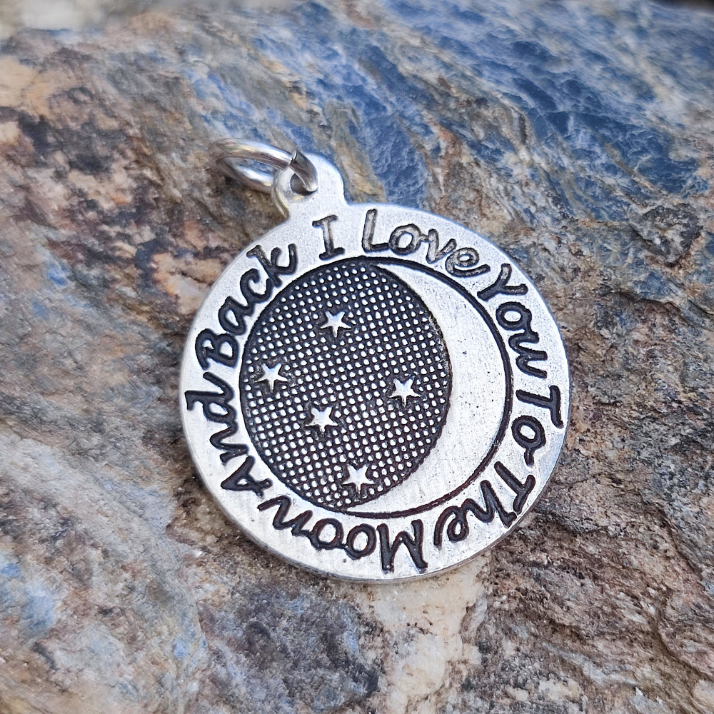 Ciondolo artigianale in argento 925 - I LOVE YOU