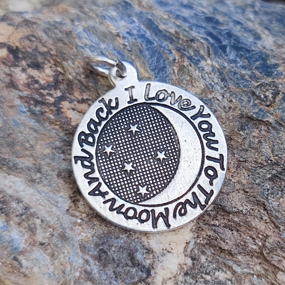 Ciondolo artigianale in argento 925 - I LOVE YOU