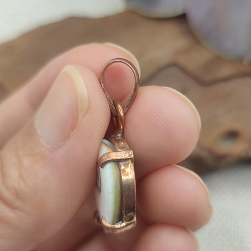 Ciondolo artigianale in bronzo con pietra - SULLI