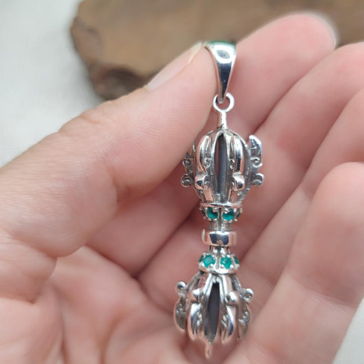 Ciondolo con Dorje in argento 925 - KAMARIA