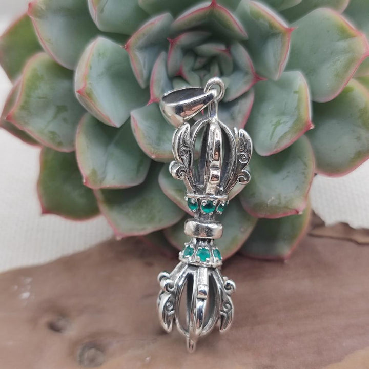 Ciondolo con Dorje in argento 925 - KAMARIA