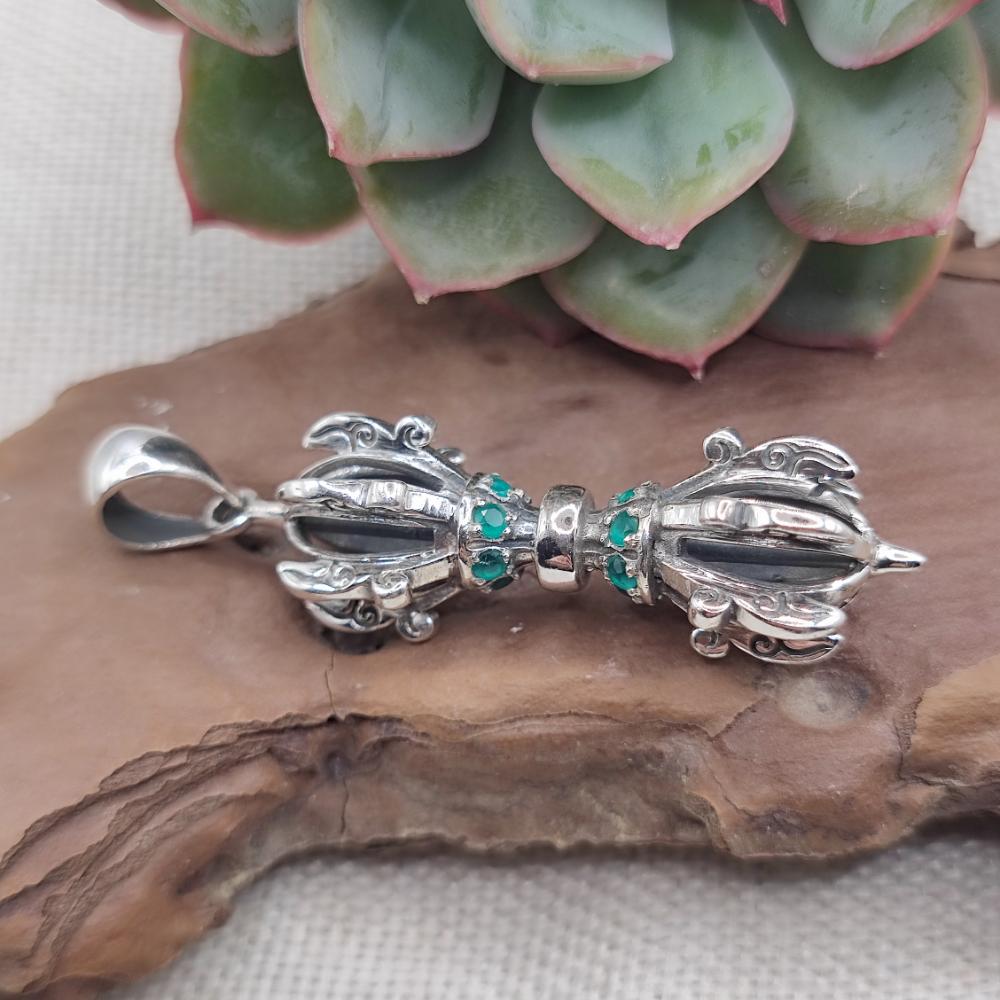 Ciondolo con Dorje in argento 925 - KAMARIA