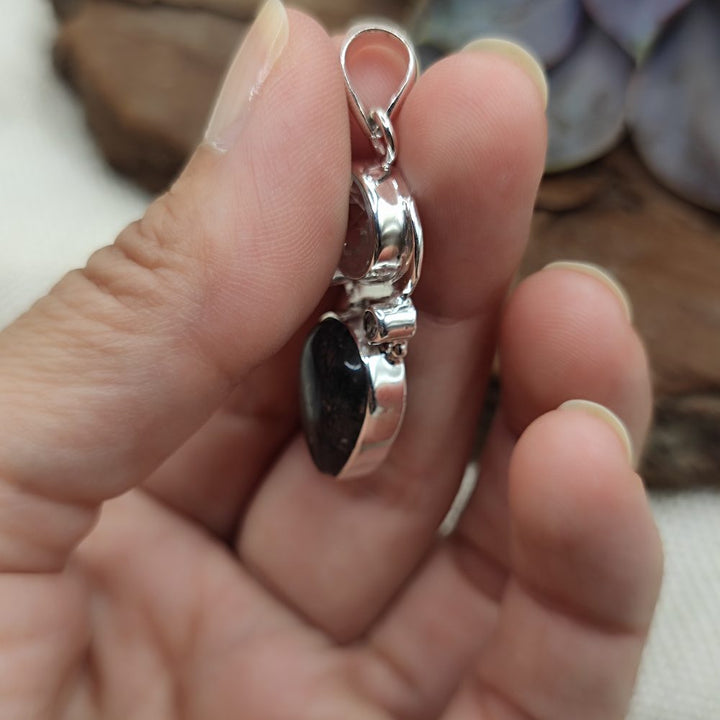 Ciondolo etnico in argento 925 con pietra - KOTBA